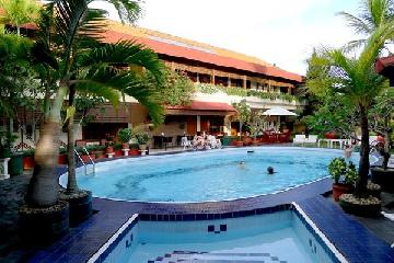 ENJOYING THE SWIMMING POOL